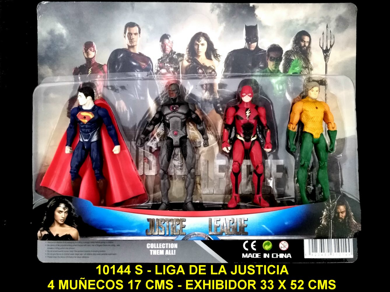 LIGA DE LA JUSTICIA SET X 4 SUPERHEROES 17 CMS